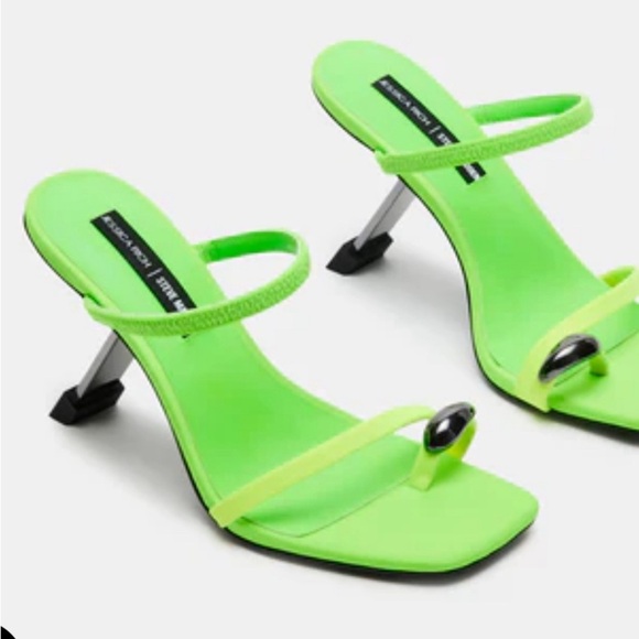 JESSICA RICH Steve Madden Harriett Lime Green High Heel - Picture 1 of 8
